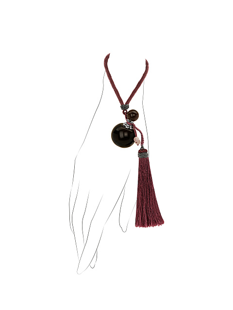 Ароматница на руку из серебра и дымчатого кварца, 1