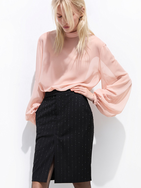 Персиковая блуза-боди с кружевом, 2 Персиковая блуза-боди с кружевом, 2