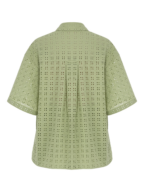 Зеленая рубашка из хлопка, 4