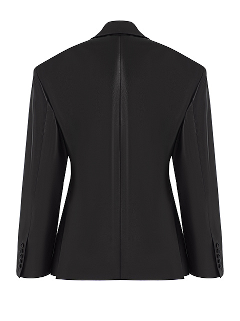 Черный жакет из кожи, 2