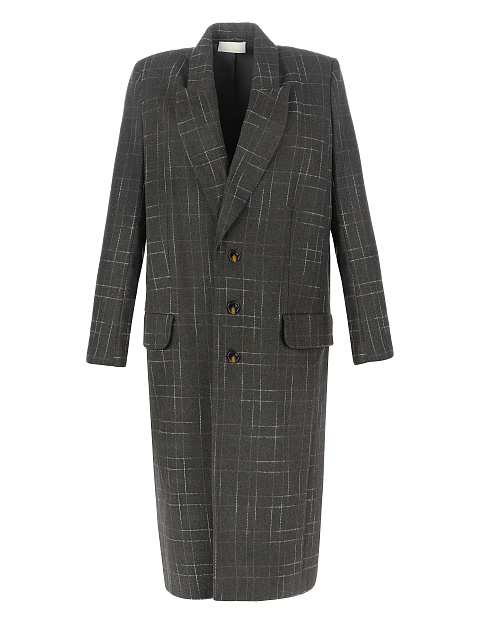 Зеленое пальто из шерсти с узором, 1 Зеленое пальто из шерсти с узором, 1