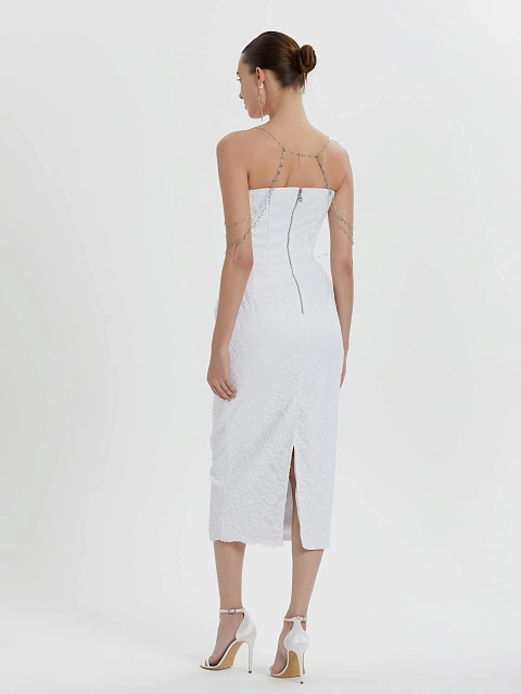 Белое платье-миди из кружева, 5 Белое платье-миди из кружева, 5