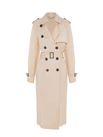 Молочный льняной тренч, 1