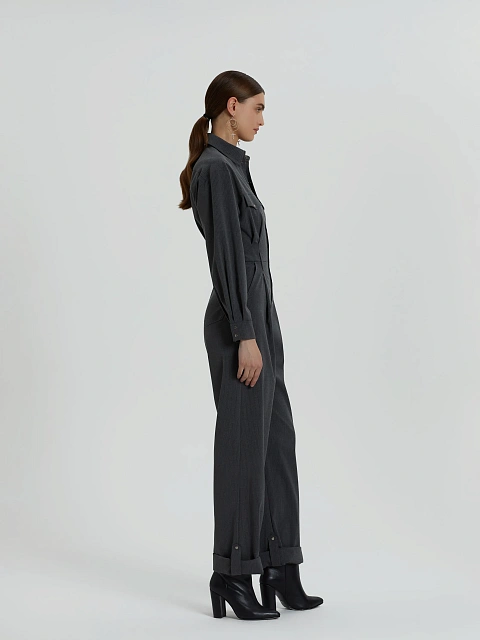 Темно-серый комбинезон в полоску, 7 Темно-серый комбинезон в полоску, 7