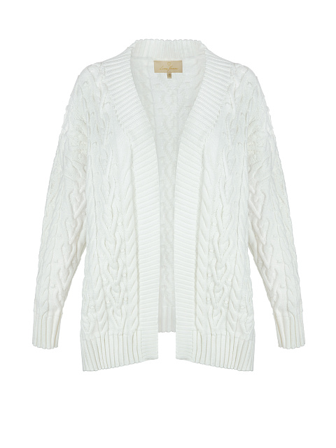 Белый кардиган с косами, 1