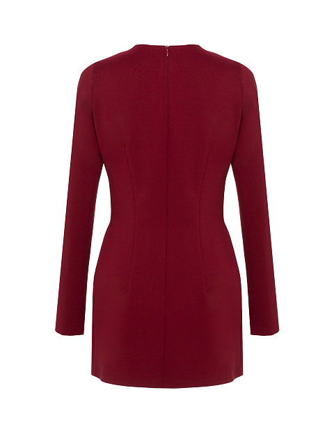 Бордовое платье-мини с разрезами, 2 Бордовое платье-мини с разрезами, 2