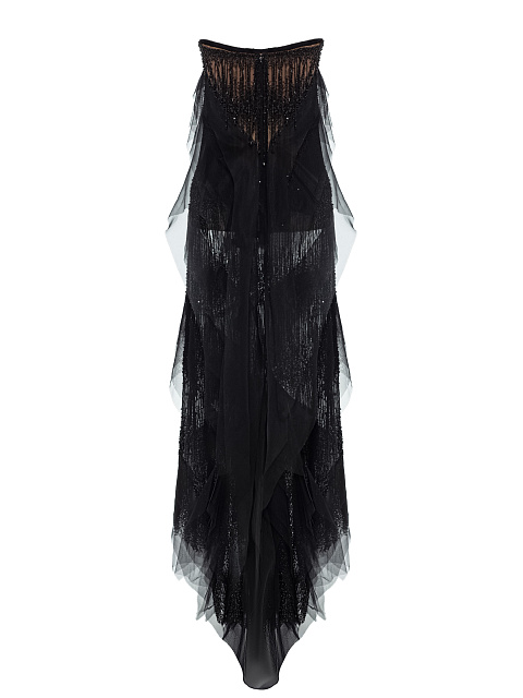 Черное платье-макси с вышивкой, 4 Черное платье-макси с вышивкой, 4