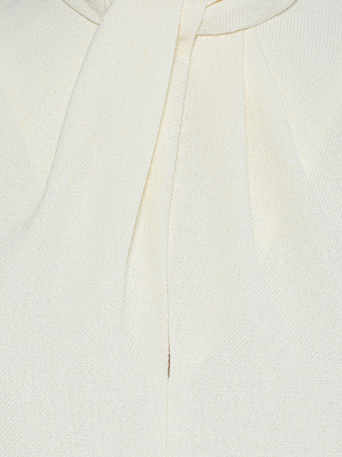 Молочное платье-мини с драпировкой, 3