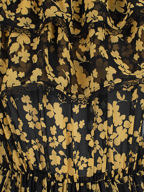 Черное шифоновое платье-миди, 3