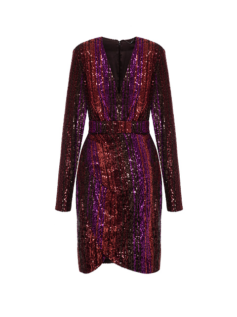 Платье-мини из трикотажа в пайетках, 1 Платье-мини из трикотажа в пайетках, 1