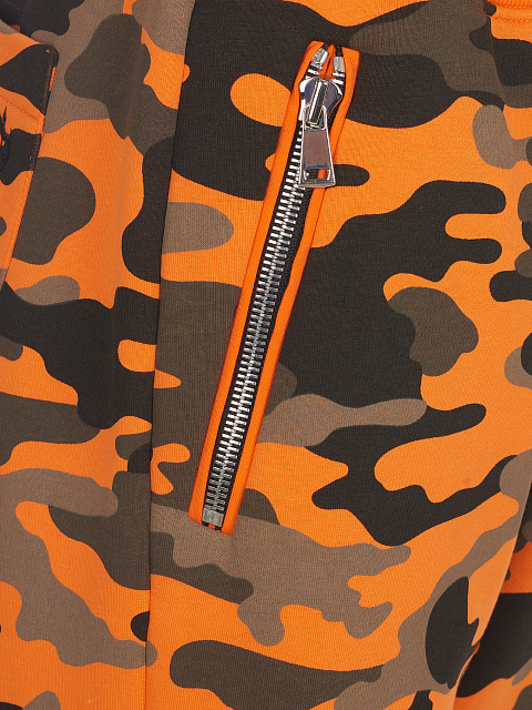 Мужской спортивный костюм оранжевого цвета с камуфляжным принтом, 4