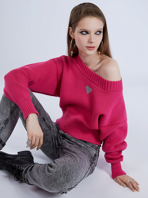 Хупсы из серебра с фианитами, 2