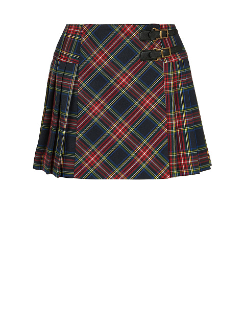 Юбка-мини в сине-красную клетку, 1