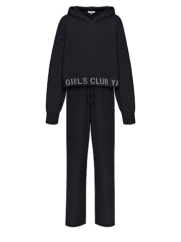 Темно-серый костюм из кашемира Hot Girls Club, 1