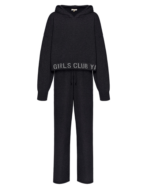Темно-серый костюм из кашемира Hot Girls Club, 1