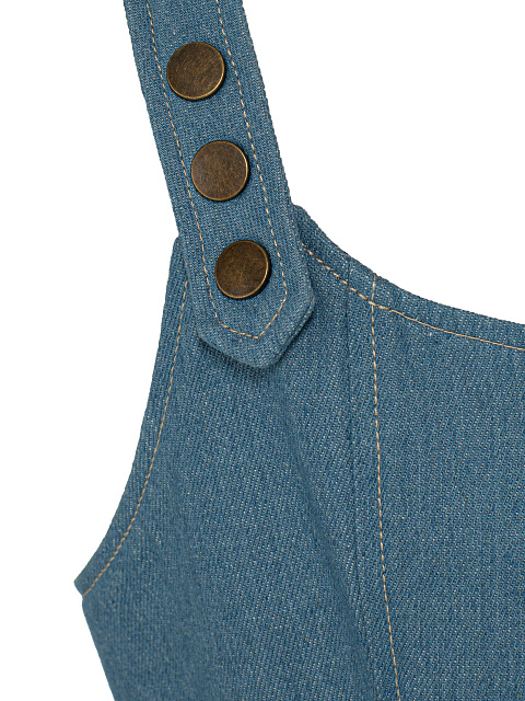 Голубое платье-мини из денима, 3