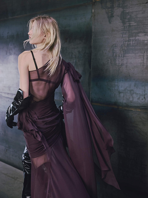 Платье-макси из шелка, 8