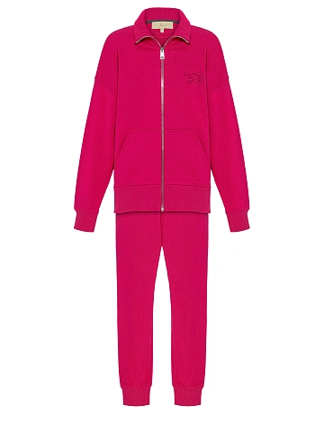 Розовый спортивный костюм с толстовкой на молнии, 1