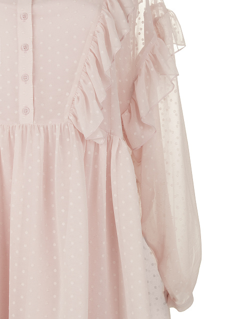 Розовое платье из шифона с рюшами, 3 Розовое платье из шифона с рюшами, 3