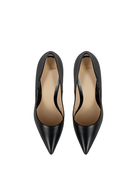 Черные лодочки из кожи, 4