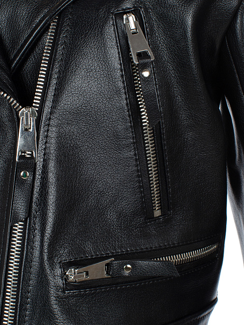 Черная косуха из натуральной кожи, 5 Черная косуха из натуральной кожи, 5