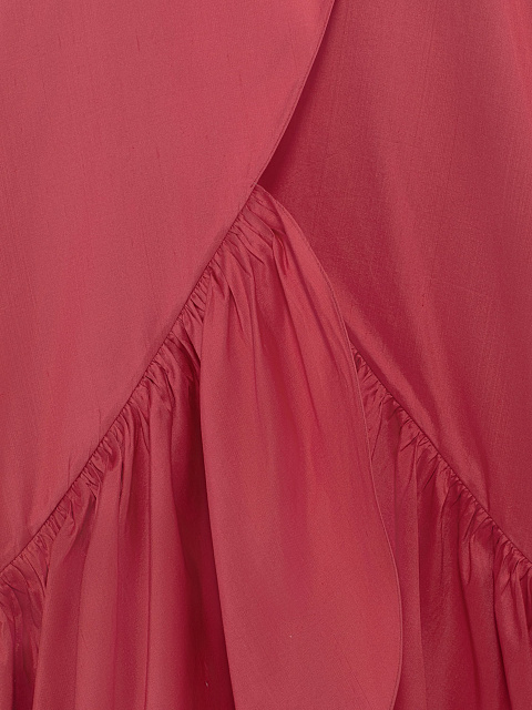 Красное платье-макси из тафты, 3