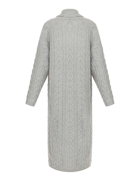 Серое вязаное кашемировое пальто, 3