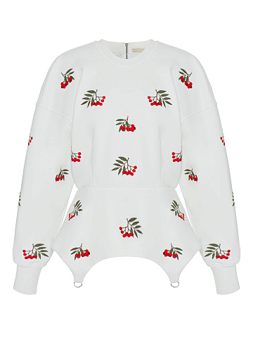 Белая толстовка с баской, 1