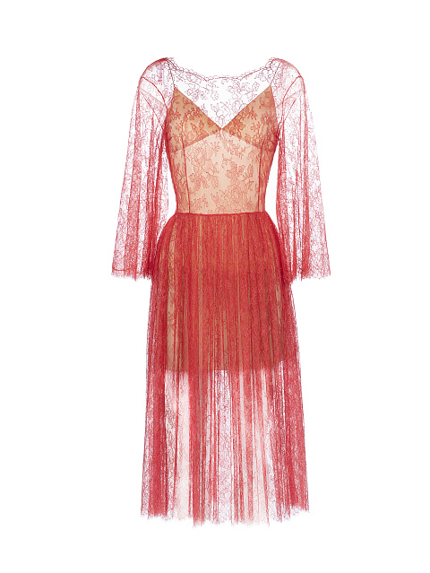 Красное платье из прозрачного кружева, 1 Красное платье из прозрачного кружева, 1