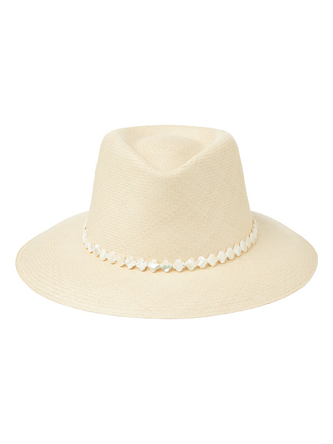Соломенная шляпа с отделкой из нити перламутра, 2