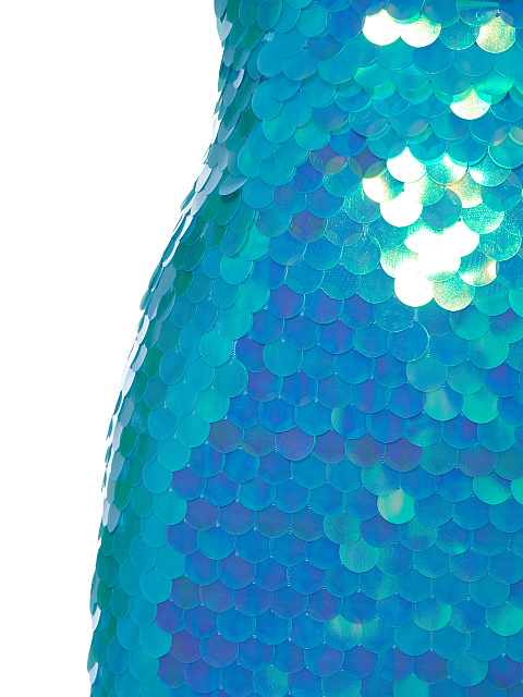 Голубое платье-мини в крупных пайетках, 3 Голубое платье-мини в крупных пайетках, 3