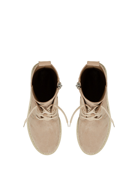 Бежевые высокие замшевые ботинки, 4