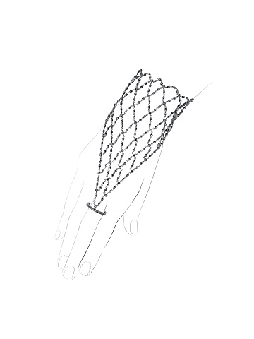 Слейв-браслет из черненого золота и бриллиантов, 1 Слейв-браслет из черненого золота и бриллиантов, 1