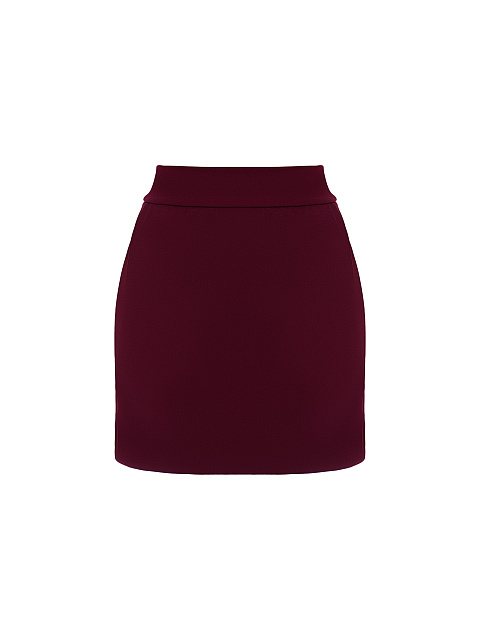 Бордовый спортивный костюм из свитшота и юбки-мини, 5