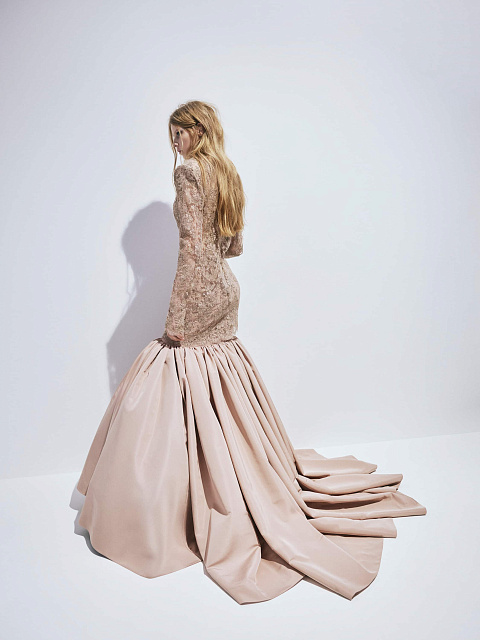 Бежевый комплект из кружева, 4