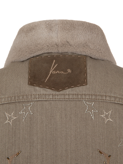 Серо-коричневая куртка с подкладом из меха норки, 5