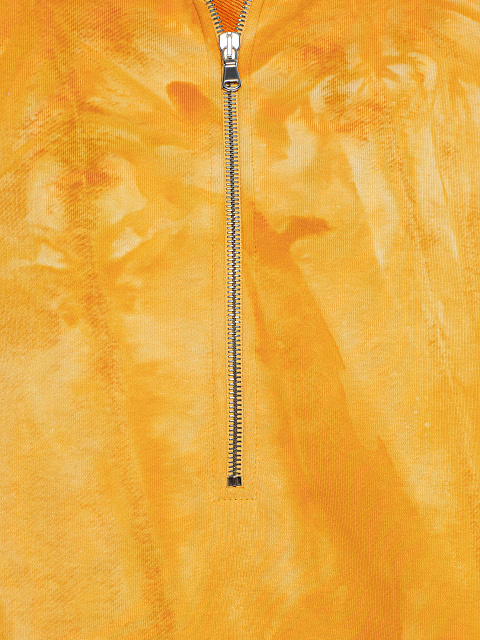 Оранжевый tie-dye костюм с укороченной толстовкой и вышивкой в виде васильков, 4 Оранжевый tie-dye костюм с укороченной толстовкой и вышивкой в виде васильков, 4