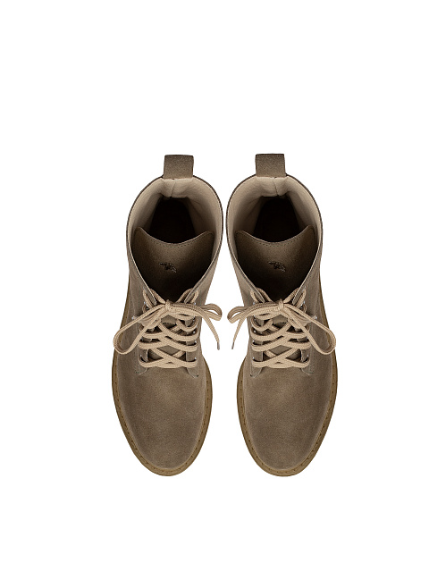 Коричневые ботинки из замши, 4