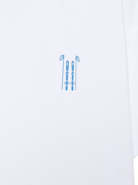 Белая оверсайз-футболка с принтом , 5 Белая оверсайз-футболка с принтом , 5