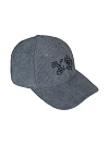 Серая кепка из вельвета с вышивкой YD Серая кепка из вельвета с вышивкой YD