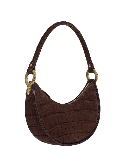Сумка Half Moon из кожи крокодила коричневого цвета, 2 Сумка Half Moon из кожи крокодила коричневого цвета, 2