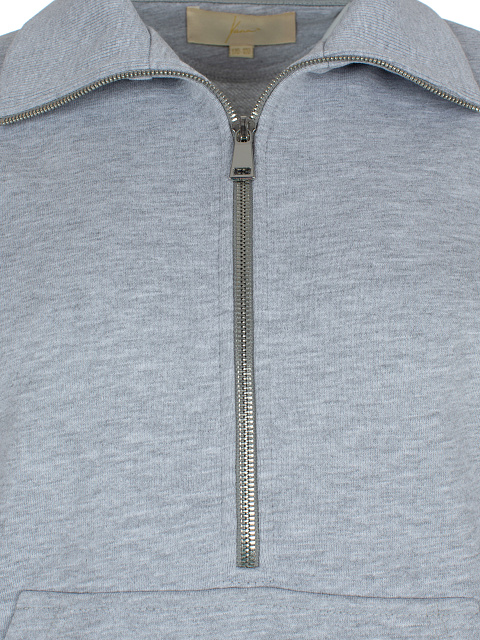 Серый трикотажный костюм с вышивкой, 5