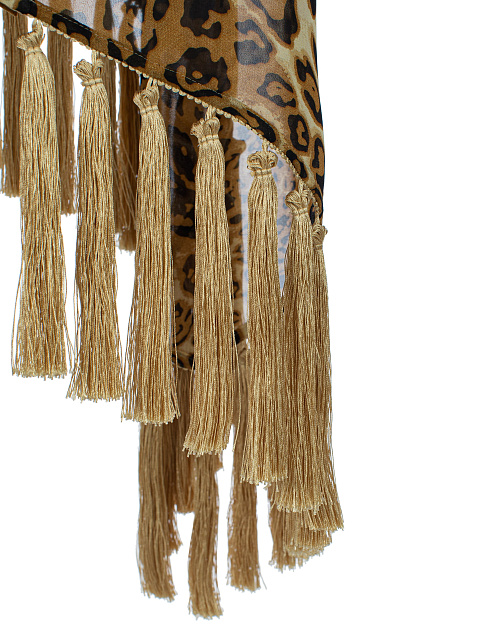 Асимметричное платье-мини с леопардовым принтом, 5