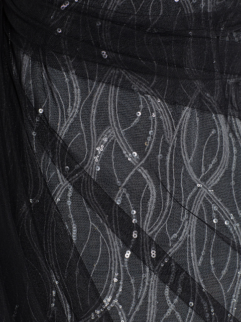 Платье-макси с пайетками и перьями, 3