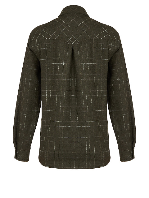 Темно-зеленая рубашка из плотной шерсти, 2 Темно-зеленая рубашка из плотной шерсти, 2