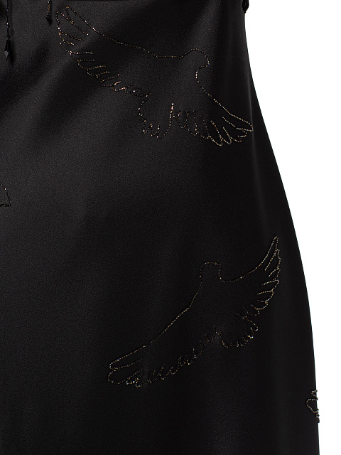 Черное платье-макси из шелка с бисером, 5 Черное платье-макси из шелка с бисером, 5