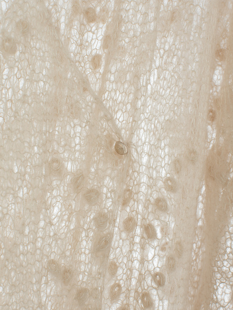 Бежевый вязаный кардиган из мохера и шелка, 3 Бежевый вязаный кардиган из мохера и шелка, 3