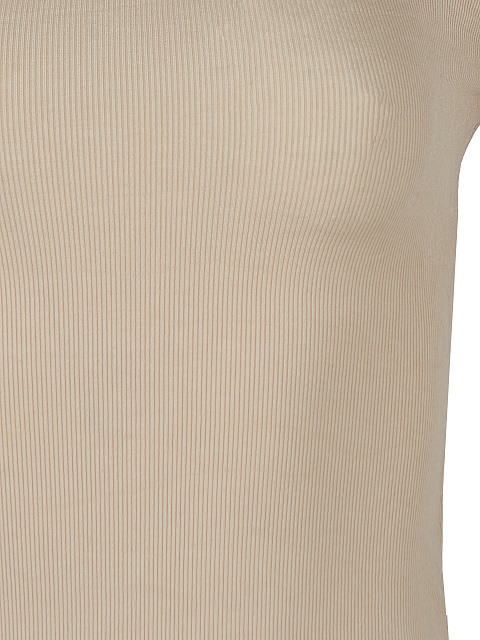 Бежевое боди с длинным рукавом и воротом-стойкой, 3