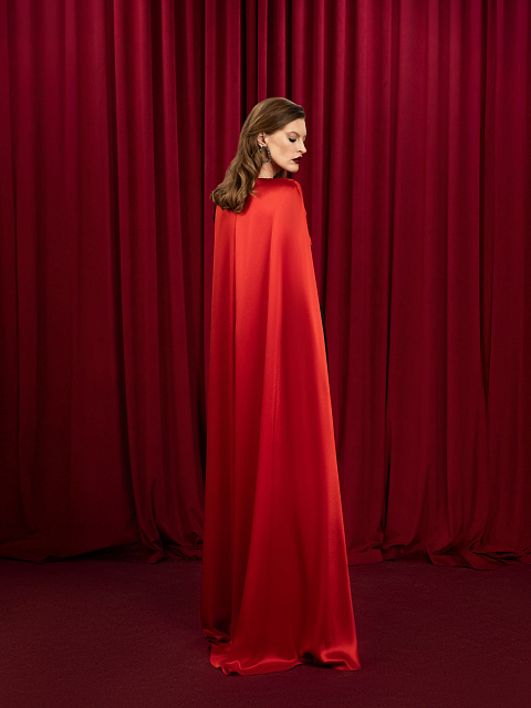 Платье-макси из черного и красного шелка, 9 Платье-макси из черного и красного шелка, 9