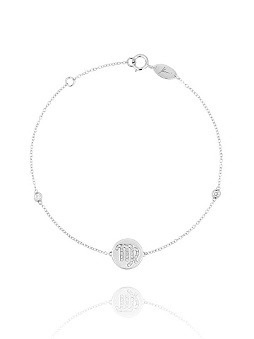 Браслет из белого золота и бриллиантов со знаком зодиака Дева, 1